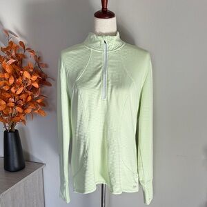 DSG Neon Green Long Sleeve Quarter-Zip Top